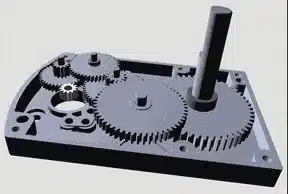 gear reduction animation for flat gearbox
