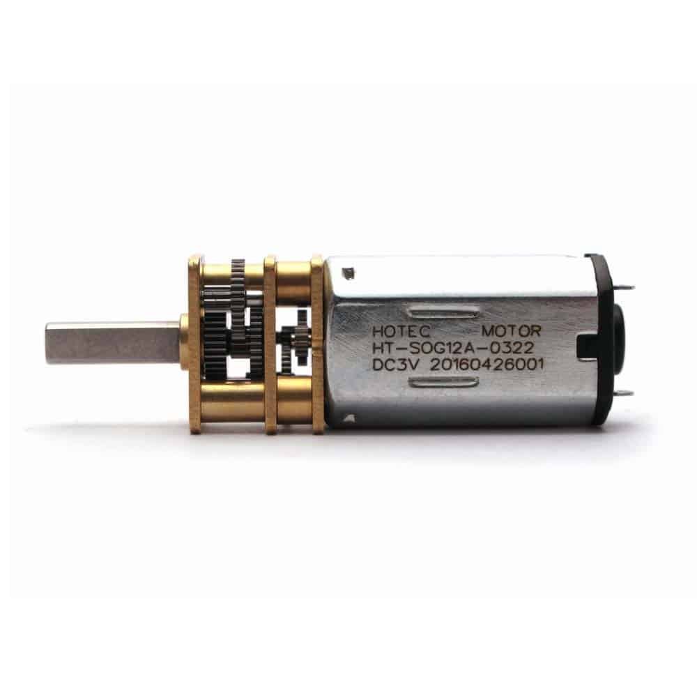12mm diameter DC gear motors.
