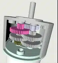 Spur gear reduction amination