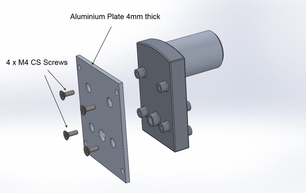 HT-COG95C Flat gear motor with mounting plates